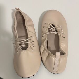 Zara Kids Cream Ballet Shoes